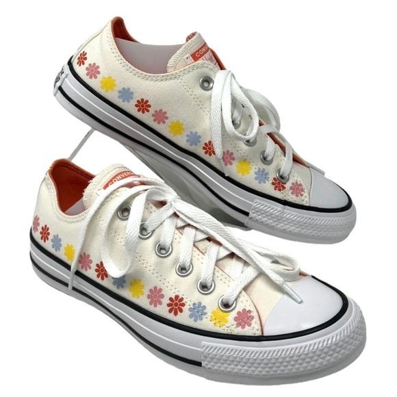 Converse Ctas OX Canvas Egret Multi Low Top Sneakers Women's Shoes Skate A08107F - Picture 1 of 9